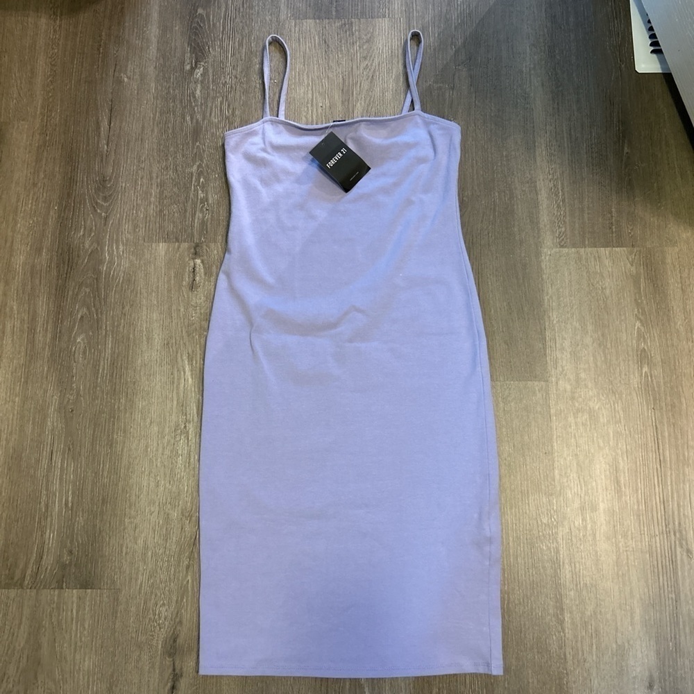 Forever 21 Lavender Spaghetti Strap Mini Bodycon Y2K Dress